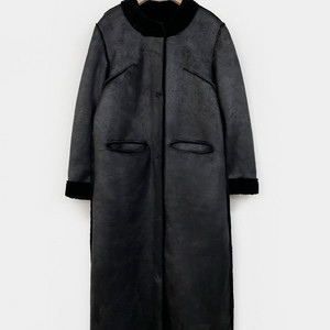 르꼬르망.리버시블 롱 무스탕