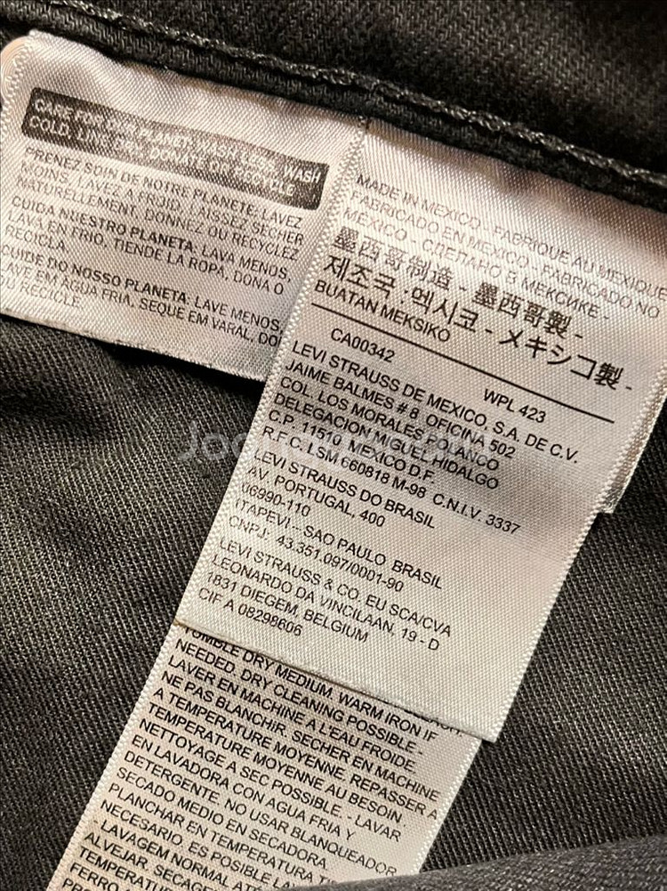 리바이스 블랙진 데님팬츠 W33 L32--4