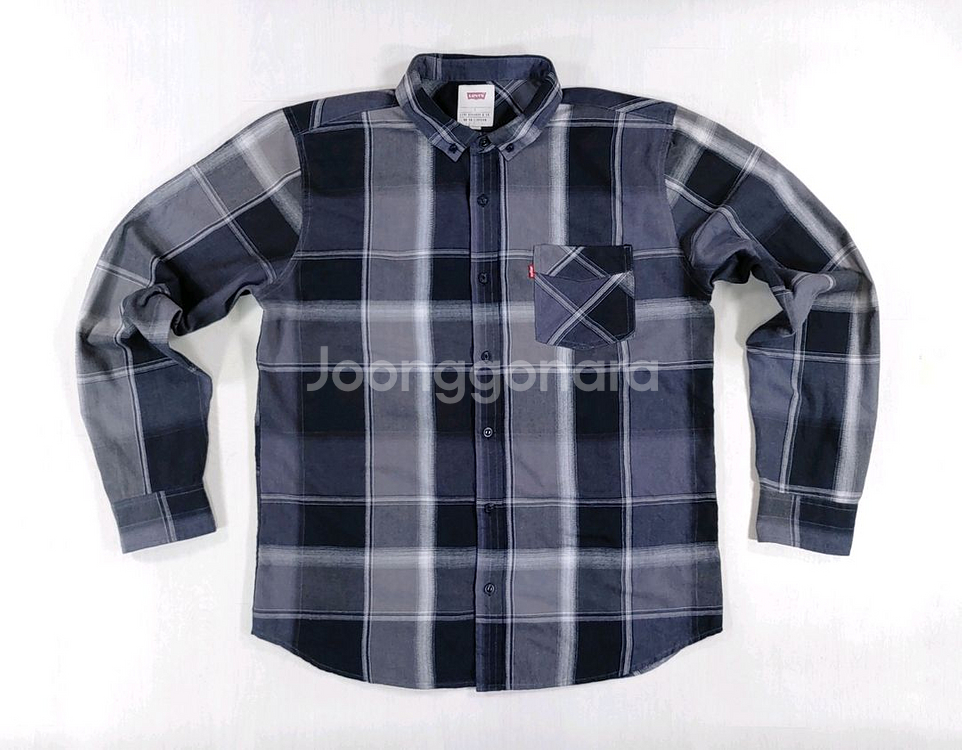 리바이스 버튼다운 체크셔츠 L--0