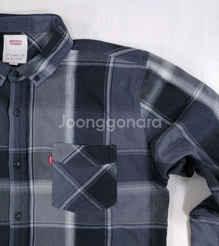 리바이스 버튼다운 체크셔츠 L--2