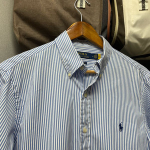 폴로 M 클래식핏 스트라이프 셔츠 QR매장판