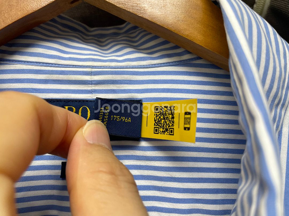 폴로 M 클래식핏 스트라이프 셔츠 QR매장판--3