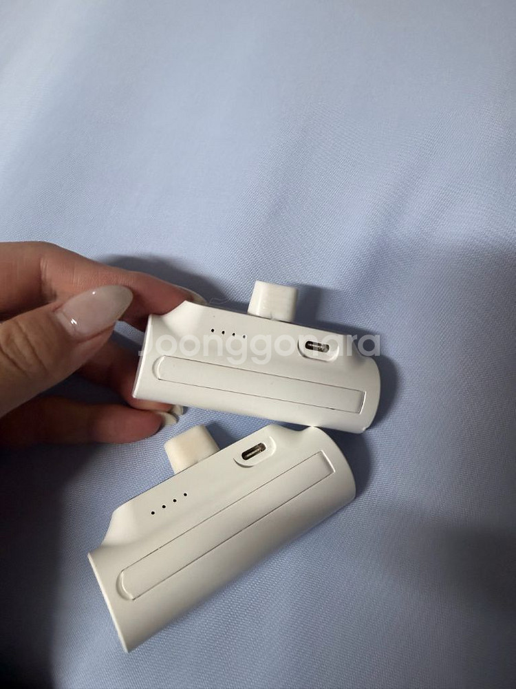 아이폰 휴대용 도킹형 보조 배터리 5000mAh 2개--1