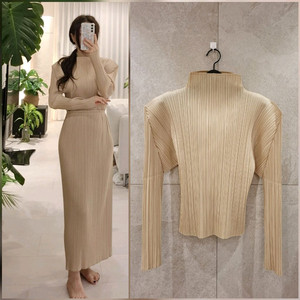 플리츠플리즈 라이트베이지 반목탑3 이세이미야케