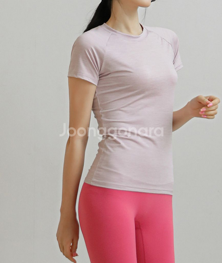 2종 요가반팔티,필라테스,운동복,러닝,말아톤--4