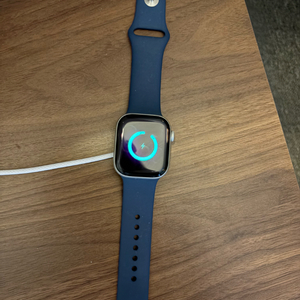 애플워치 10 GPS, 42mm, 실버, 데님 스포츠밴