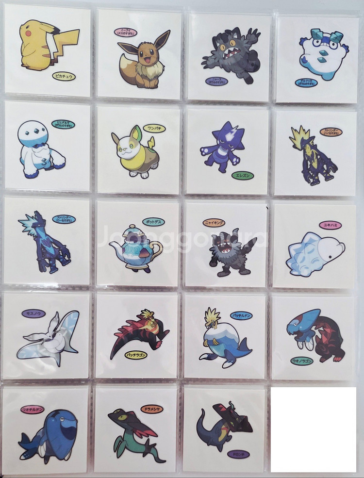 <시즌별3 일괄판매>포켓몬 띠부씰 일본씰 띠부씰 일판씰--0