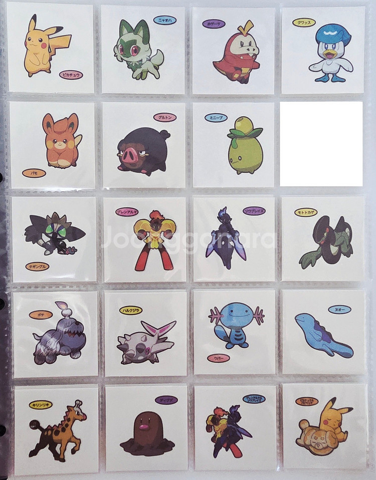 <시즌별3 일괄판매>포켓몬 띠부씰 일본씰 띠부씰 일판씰--3