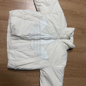 (W)아디다스 아디컬러 빅로고 숏패딩 자켓 아이보리색상