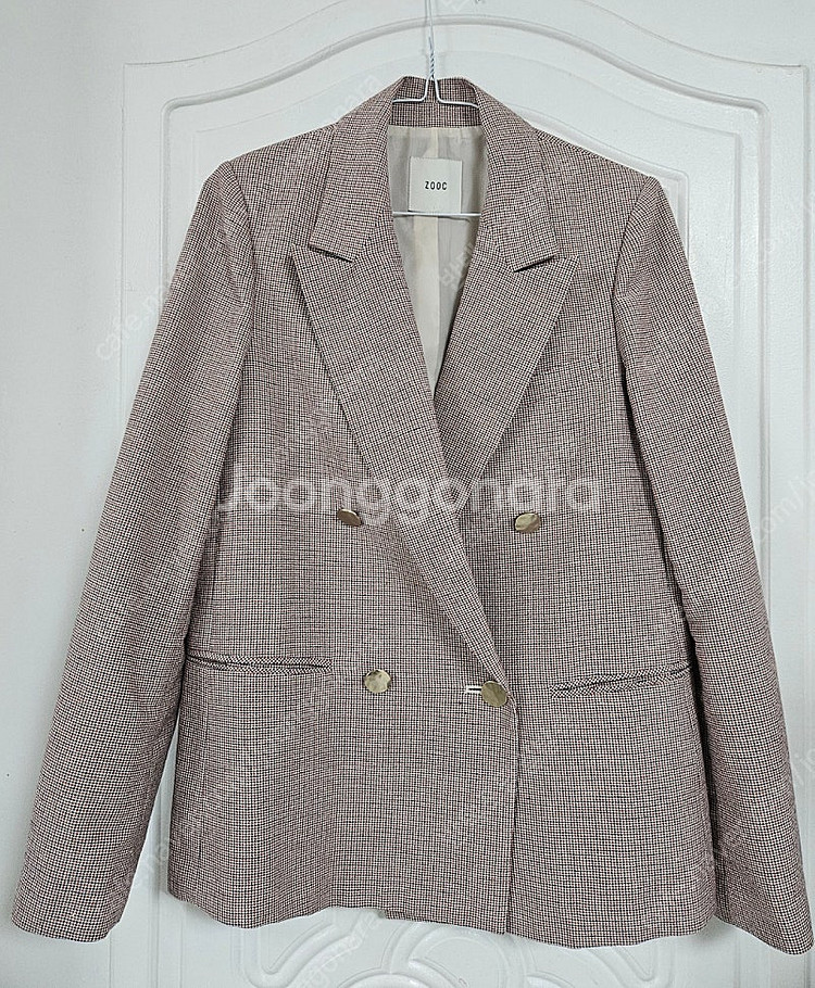 ZOOC 쥬크 터블버튼 체크 자켓--0