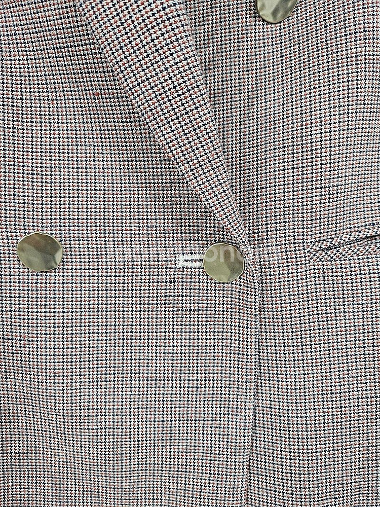 ZOOC 쥬크 터블버튼 체크 자켓--6