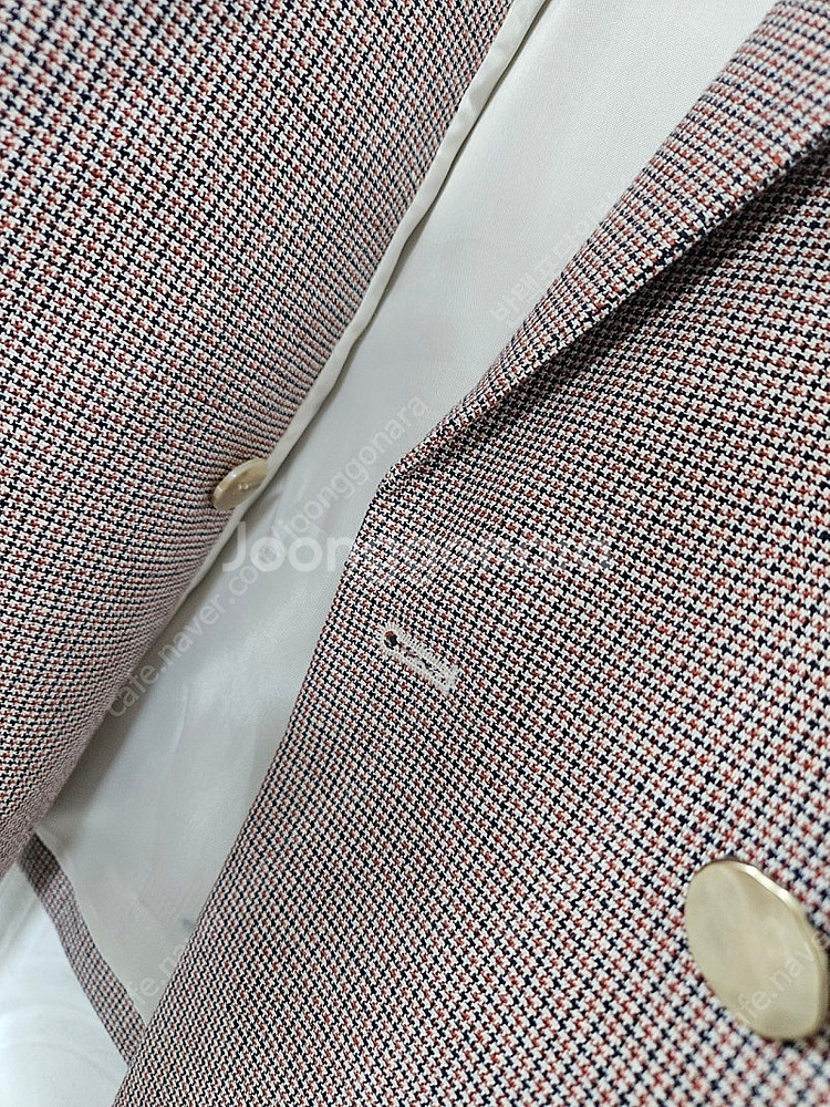 ZOOC 쥬크 터블버튼 체크 자켓--8