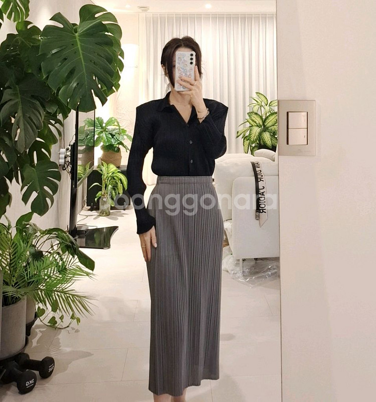 플리츠플리즈 셔츠형 카라탑 이세이미야케--5