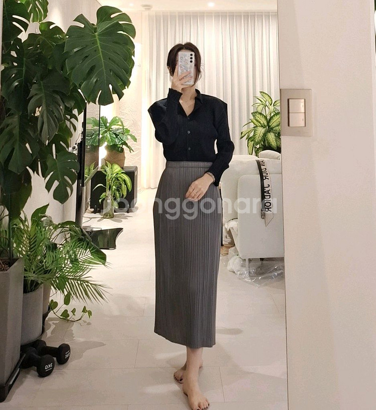 플리츠플리즈 셔츠형 카라탑 이세이미야케--4