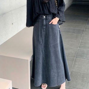 바이씨니 제작 청치마 흑청 라지