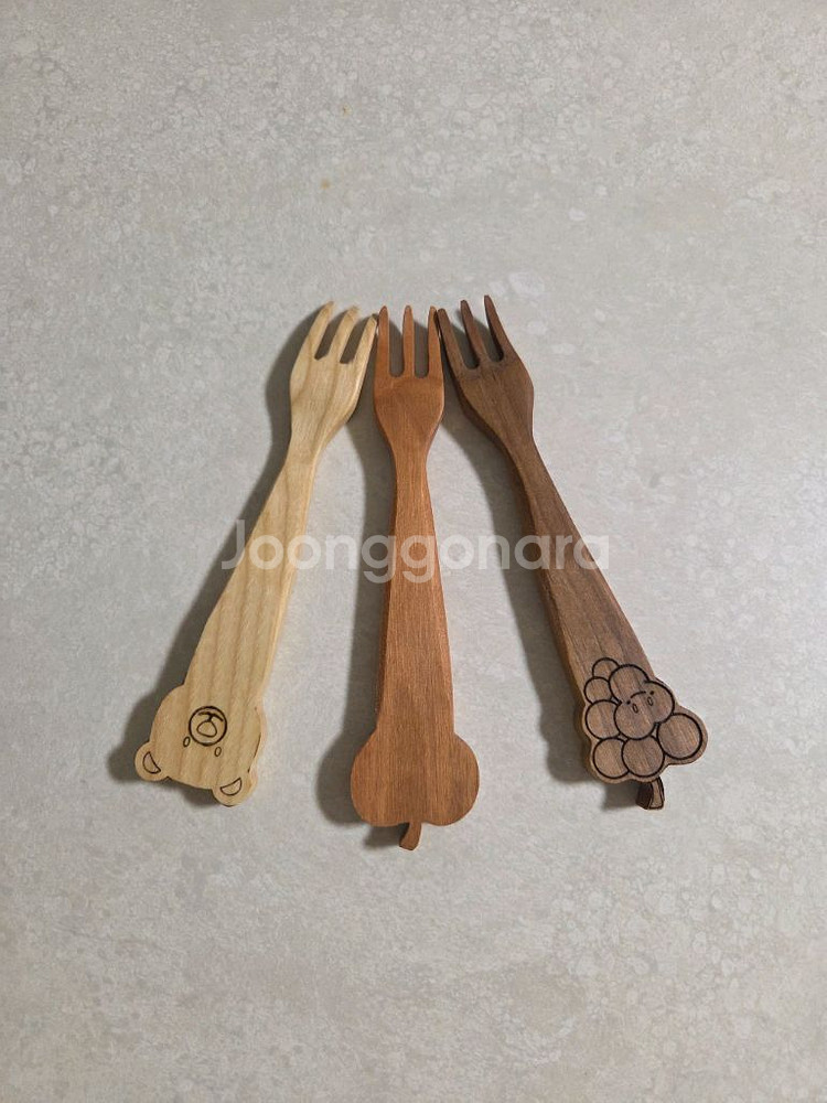 우드 포크 3개 몽땅 새거--0