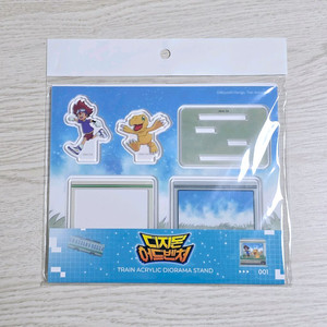 디지몬 신태일&아구몬 전차 아크릴 스탠드