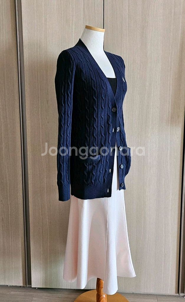 폴로 랄프로렌 케이블 가디건 (네이비)--2