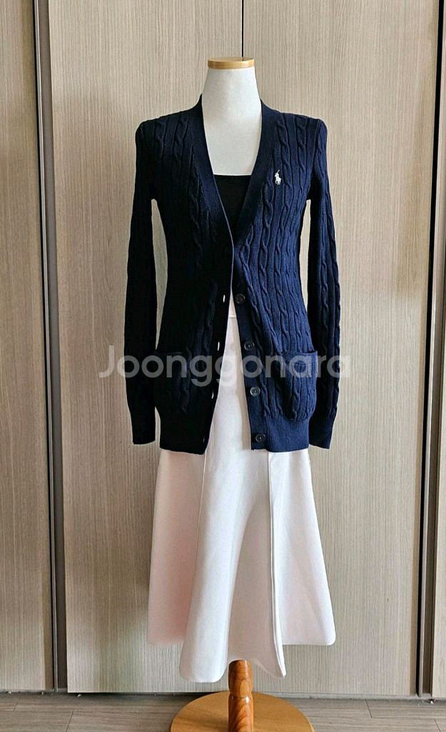 폴로 랄프로렌 케이블 가디건 (네이비)--1