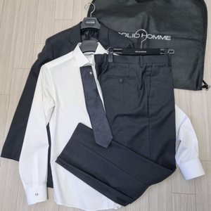 솔리드옴므 모정장셋업 차콜색 듀퐁 풀구성품 상의50(1