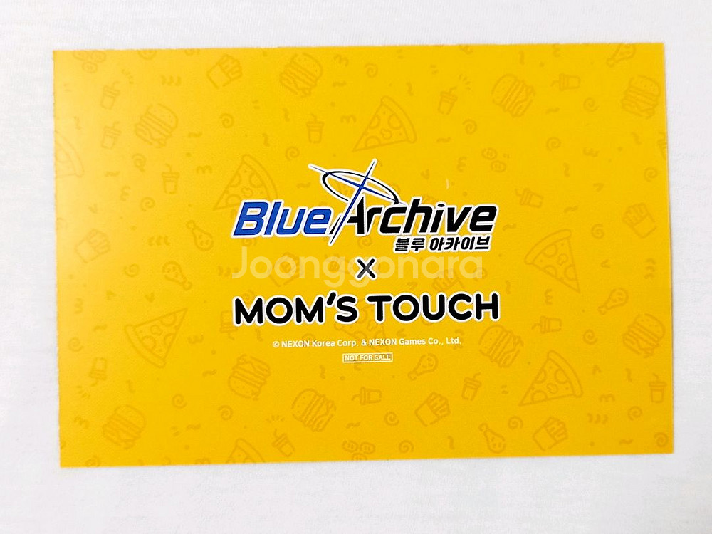 블루아카이브 맘스터치 콜라보 엽서&코스터 세트 경품--2