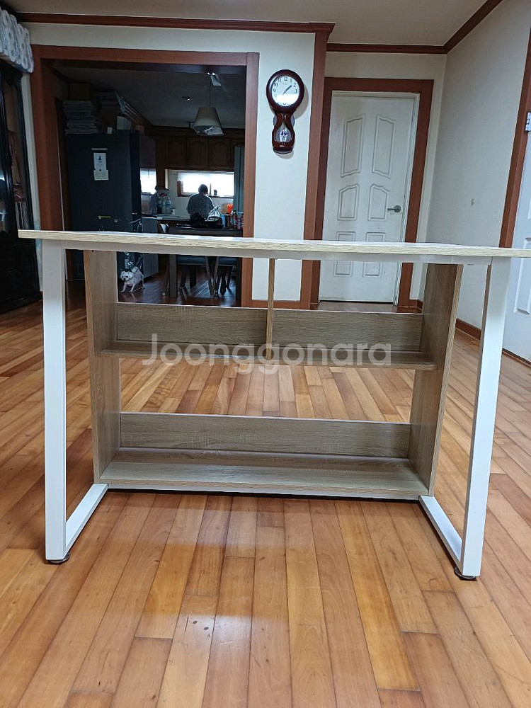 튼튼한 하단 선반형 우드 멀티 책상 저렴하게 드립니--1