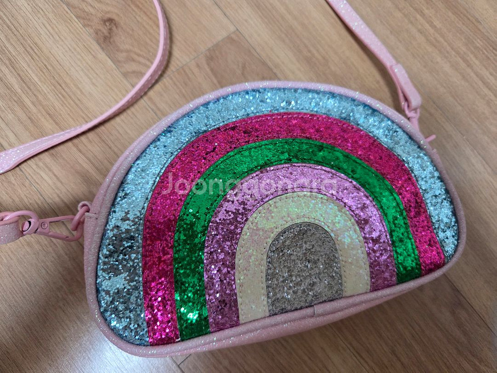 아이러브제이 여아 무지개 반짝이 가방--1