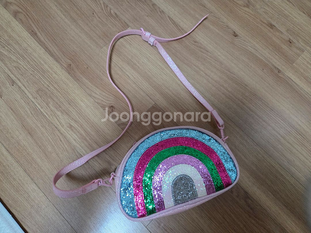아이러브제이 여아 무지개 반짝이 가방--0