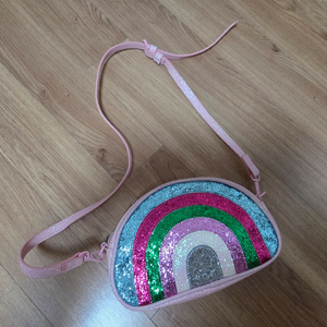 아이러브제이 여아 무지개 반짝이 가방