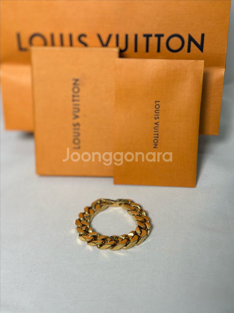 루이비통 체인링크 팔찌 금장 M--0
