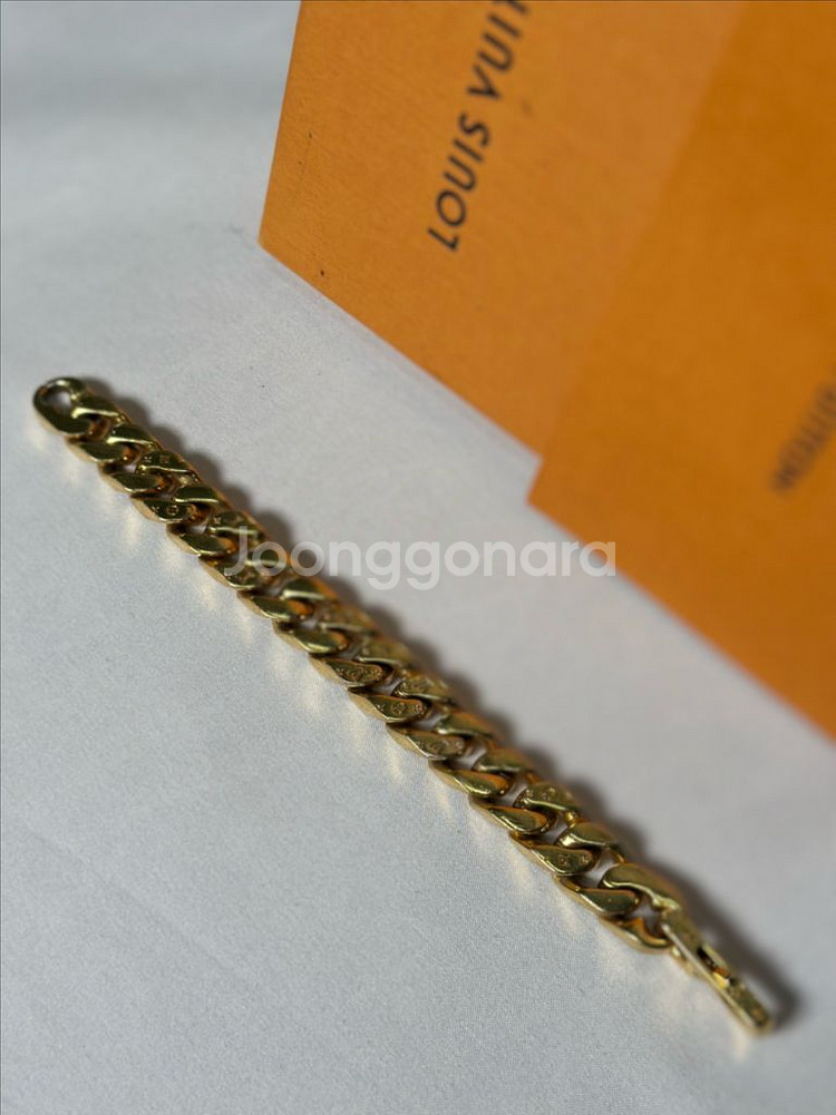 루이비통 체인링크 팔찌 금장 M--3