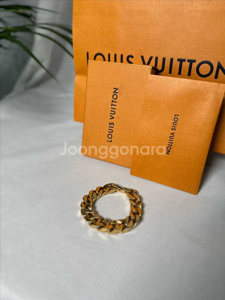 루이비통 체인링크 팔찌 금장 M--1
