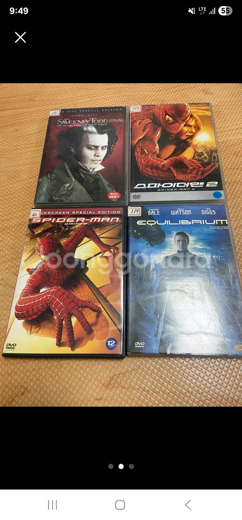 DVD 영화 스위니토드, 스파이더맨 외 4종--0