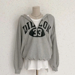 반집업후드티 루즈핏