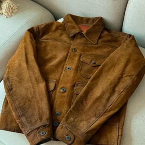 rrl 러프아웃 스웨이드 자켓 브라운 m