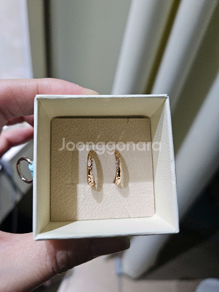 14k 컷팅링 귀걸이--1