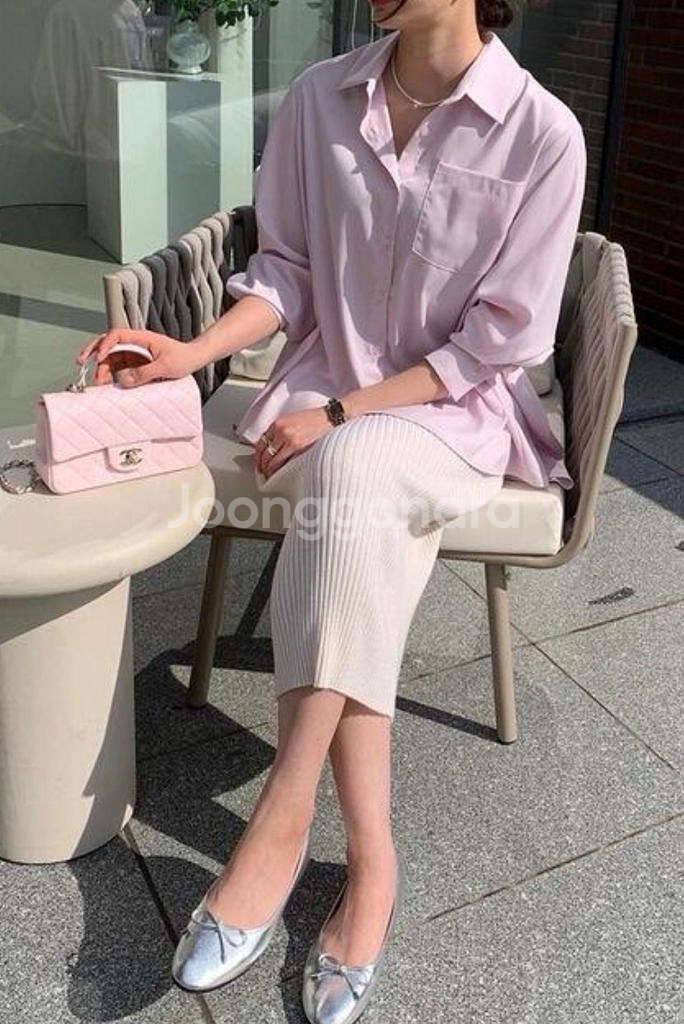 르꼬르망 괌 노구김셔츠--6