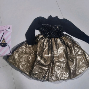 키앙 할로윈드레스L+요술봉머리띠세트 코스튬 이미지