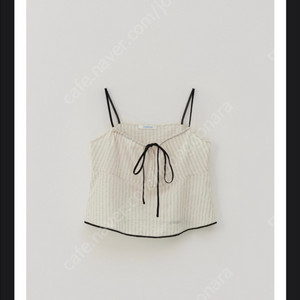 타낫 tannat 리본 시어 슬리브리스 탑(베이지)