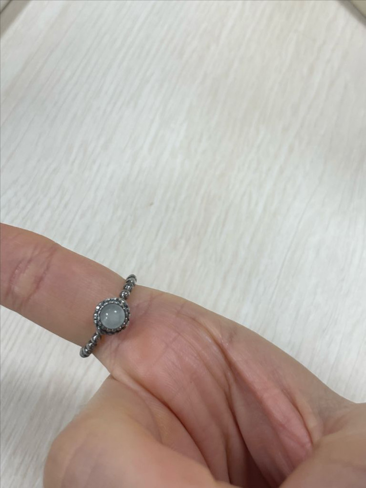 판도라 구형 탄생석 반지 3월 52호--4