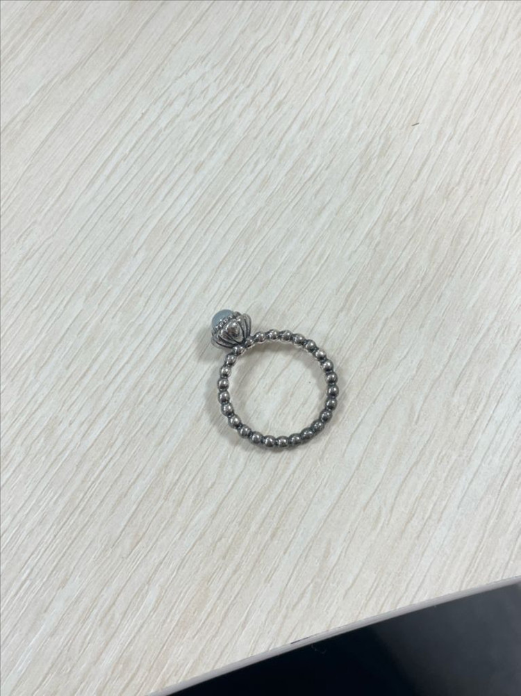 판도라 구형 탄생석 반지 3월 52호--2