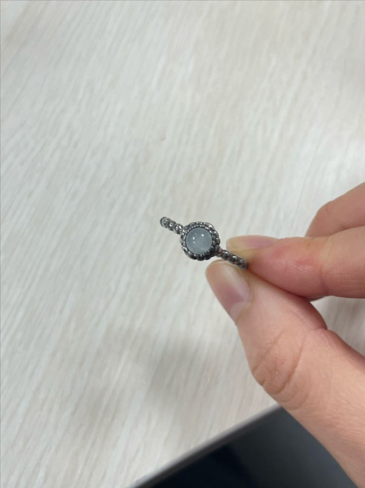 판도라 구형 탄생석 반지 3월 52호--5