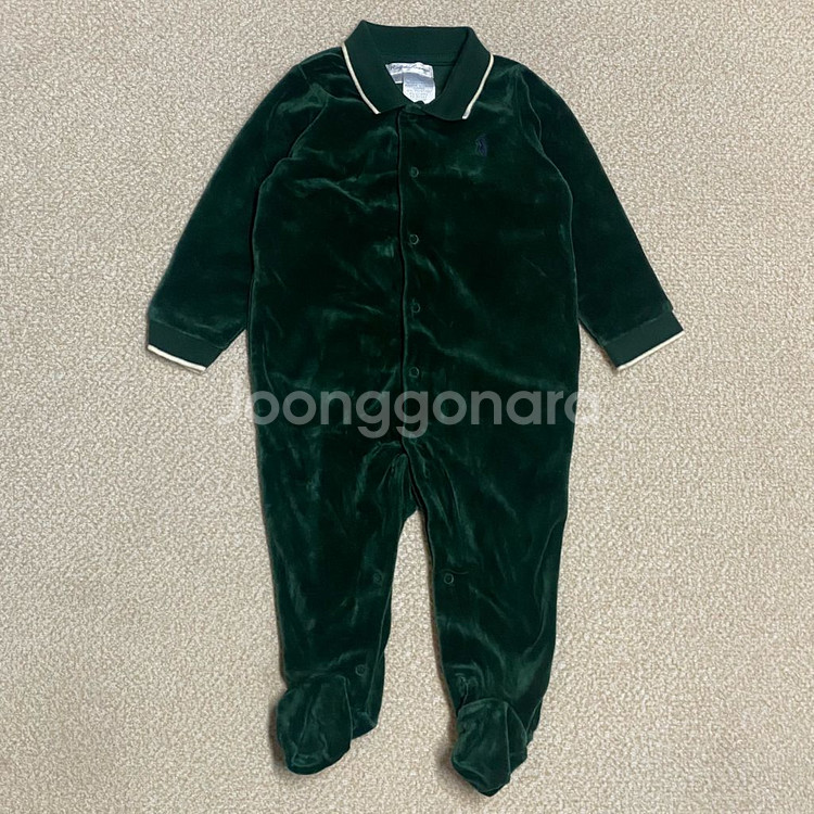 (정품) 폴로 신형 베이비 벨벳 바디수트 9M--0