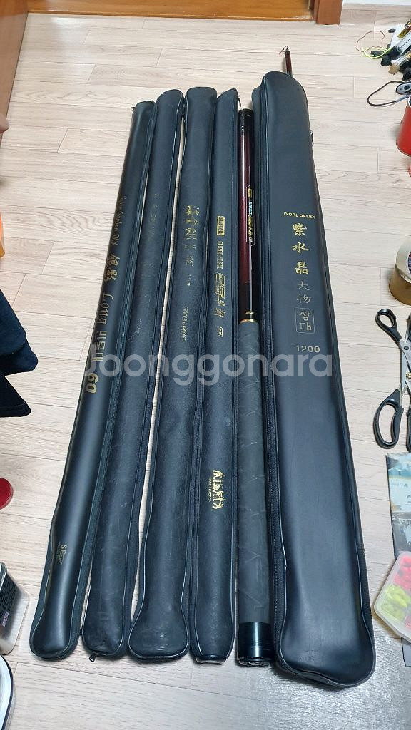 에쓰에프씨 롱낚시대60 해금강초경 자수정대물장대--3