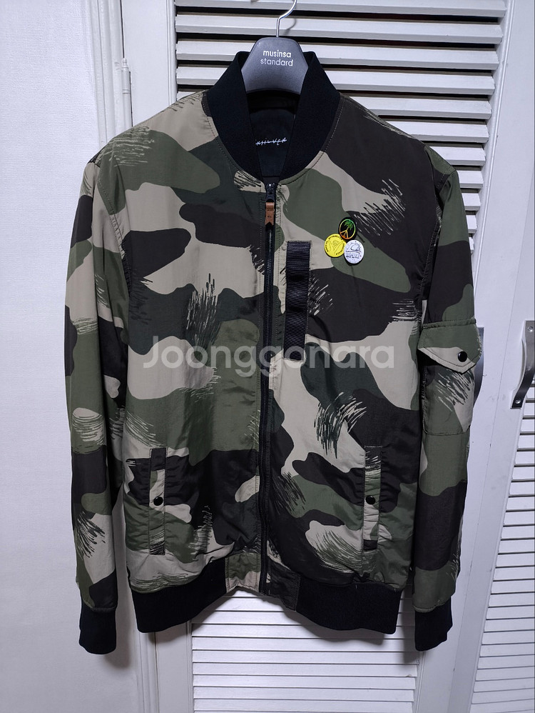 오버핏M 퀵실버 카모플라쥬 봄버자켓--0