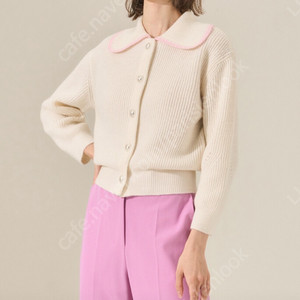 마인 알파카 컬러라인 니트 가디건(새상품)