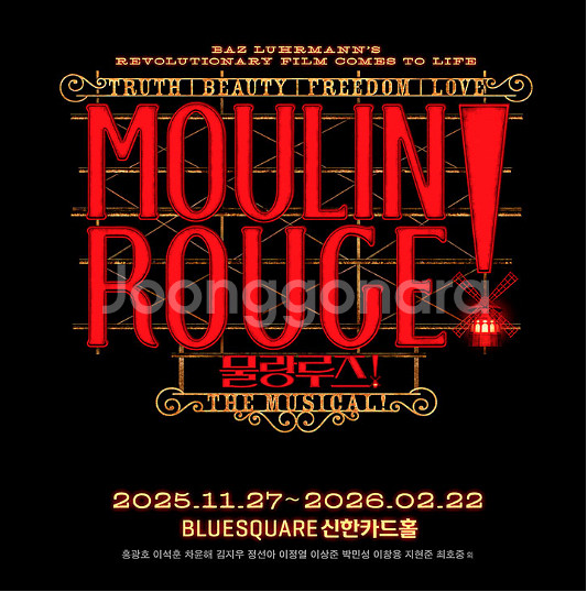 뮤지컬 물랑루즈! 홍광호회차 단석 판매 12/11--0