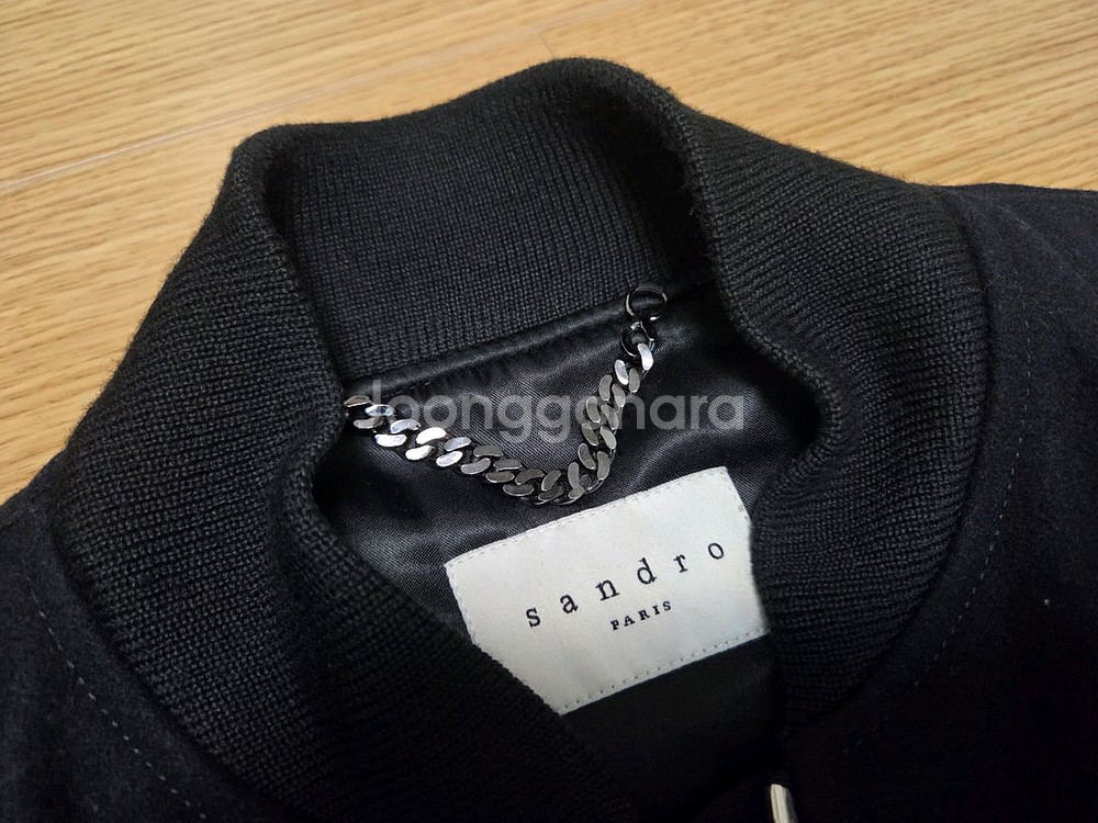 산드로 옴므 MA-1 울 봄버 자켓--3