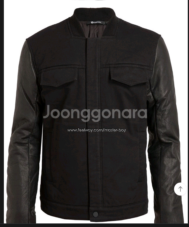 알렉산더왕 레더 슬리브 스타디움 자켓--1