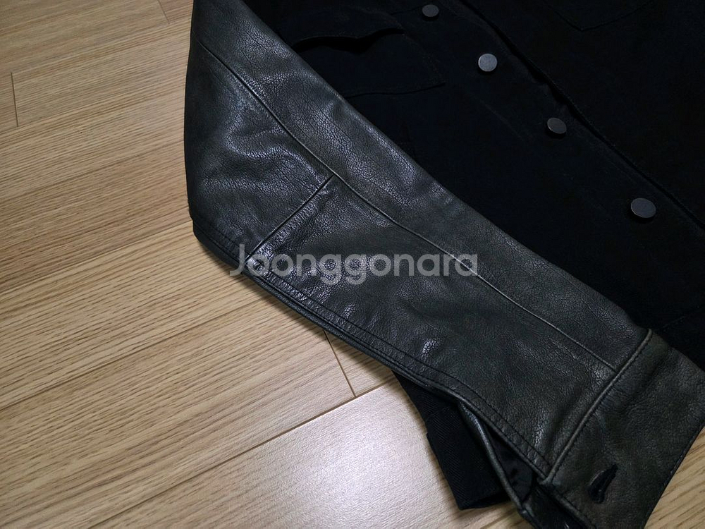 알렉산더왕 레더 슬리브 스타디움 자켓--6